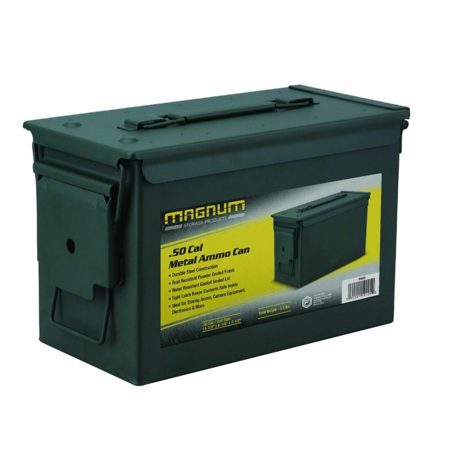 Gun Supplies, Storage & Ammunition * | Magnum .50 Cal Metal Ammo Can, 11-7/8 In X 6-1/8 In X 7-1/2 In, 10105