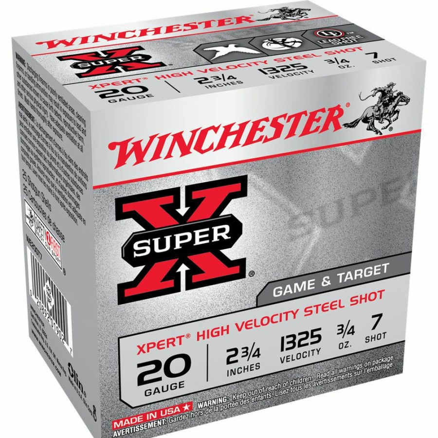 Gun Supplies, Storage & Ammunition * | Winchester 20 Gauge Xpert High Velocity Steel Shot Ammo, 25-Round, We20Gt7