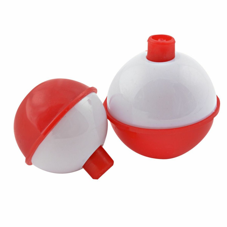 Fishing Gear * | South Bend Push Button Bobbers, Red & White, 10-Pack, 202499