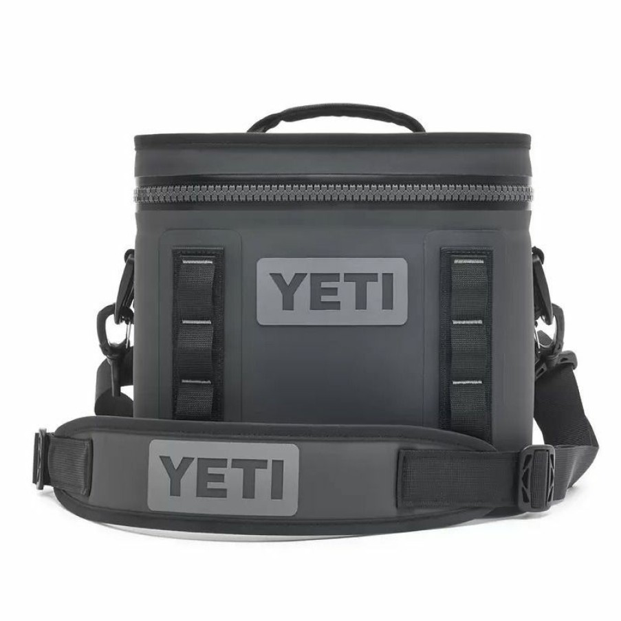 Camping & Outdoor Gear * | Yeti Hopper Flip Soft Cooler, Charcoal, 18010130001, 8.45 Quart