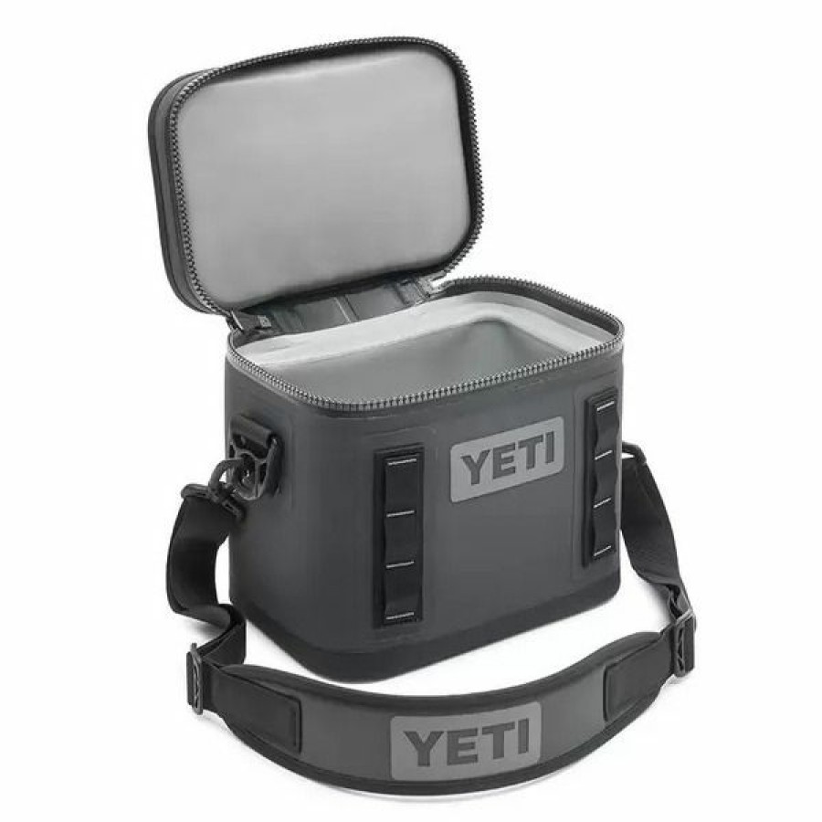 Camping & Outdoor Gear * | Yeti Hopper Flip Soft Cooler, Charcoal, 18010130001, 8.45 Quart