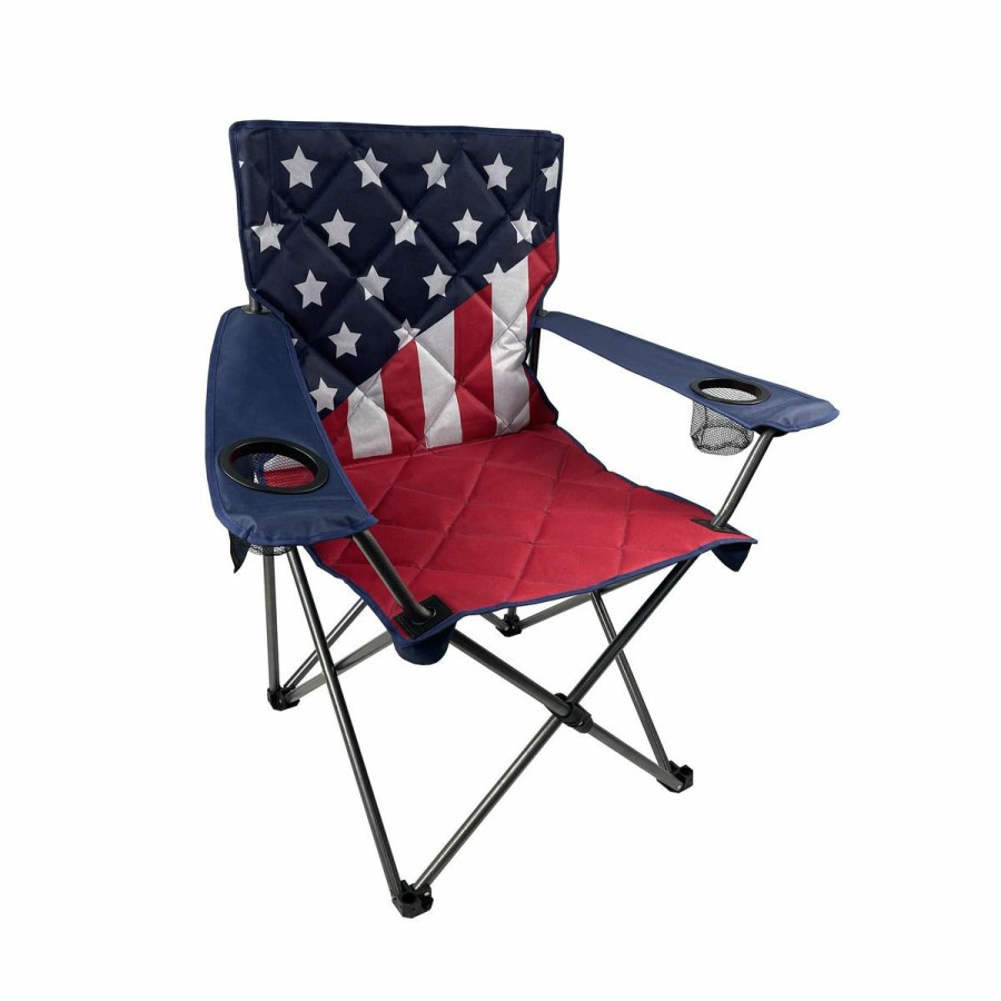 Camping & Outdoor Gear * | Black Sierra Equipment Old Glory Xl Padded Partriotic Chair, Pqach-006-Flg