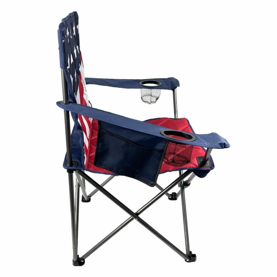 Camping & Outdoor Gear * | Black Sierra Equipment Old Glory Xl Padded Partriotic Chair, Pqach-006-Flg