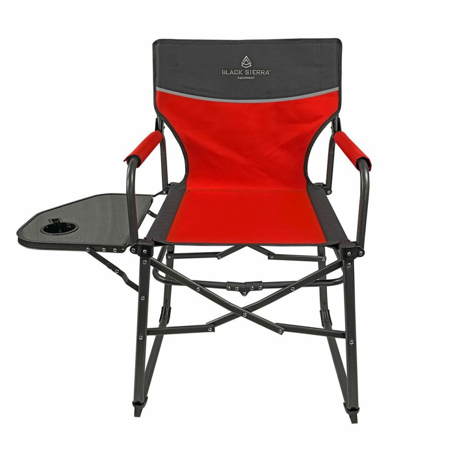 Camping & Outdoor Gear * | Black Sierra Equipment Compact Director'S Chair, Drch-013-Red-Bse