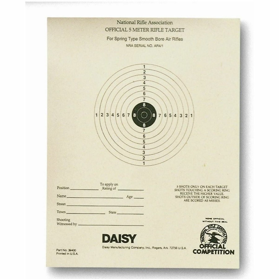 Bb & Air Guns & Accessories * | Daisy Target 5 Meters, 50-Count, 990408-810