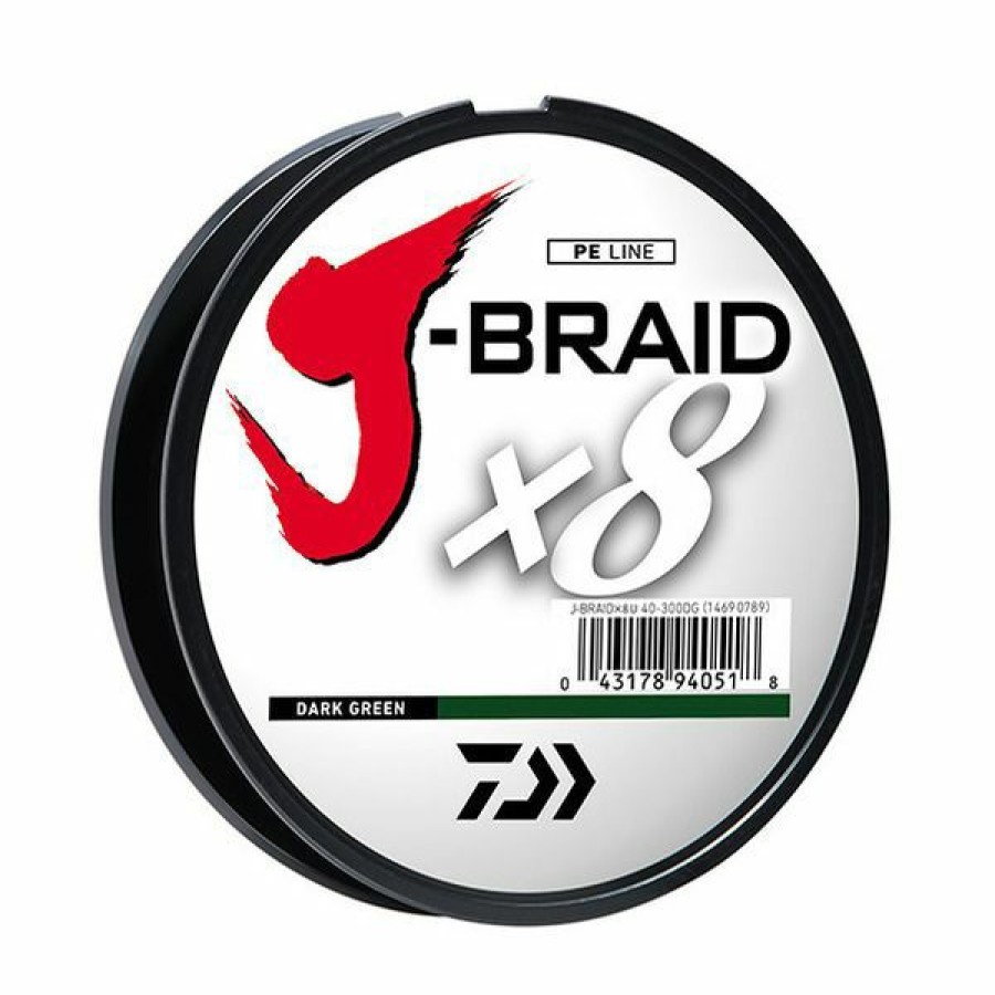 Fishing Gear * | Daiwa J-Braid, X8, Dark Green, 204324