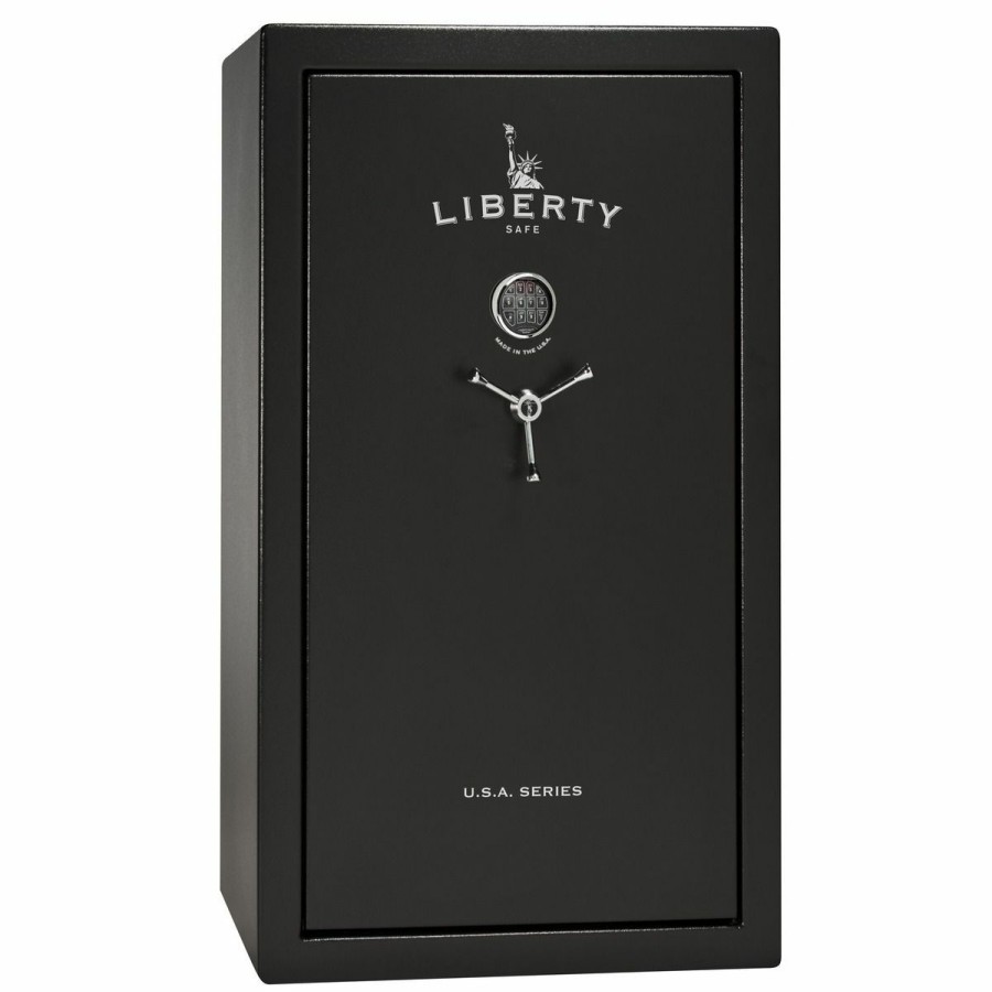 Gun Supplies, Storage & Ammunition * | Liberty Safe Usa 36-Gun Black E-Lock Safe, Black Textured, Us36-Bkt-60E