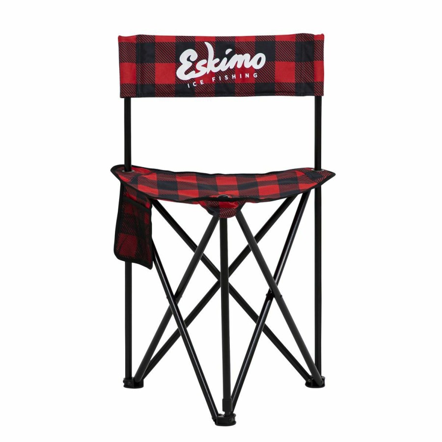 Camping & Outdoor Gear * | Eskimo Folding Chair Xl, Ice Plaid, 34779