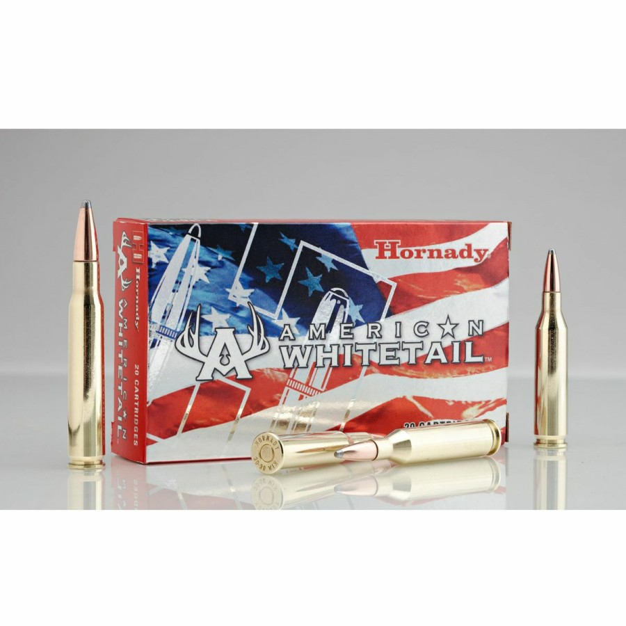 Gun Supplies, Storage & Ammunition * | Hornady 30-06 Springfield Interlock American Whitetail Rifle Ammunition, 20-Count, 8108