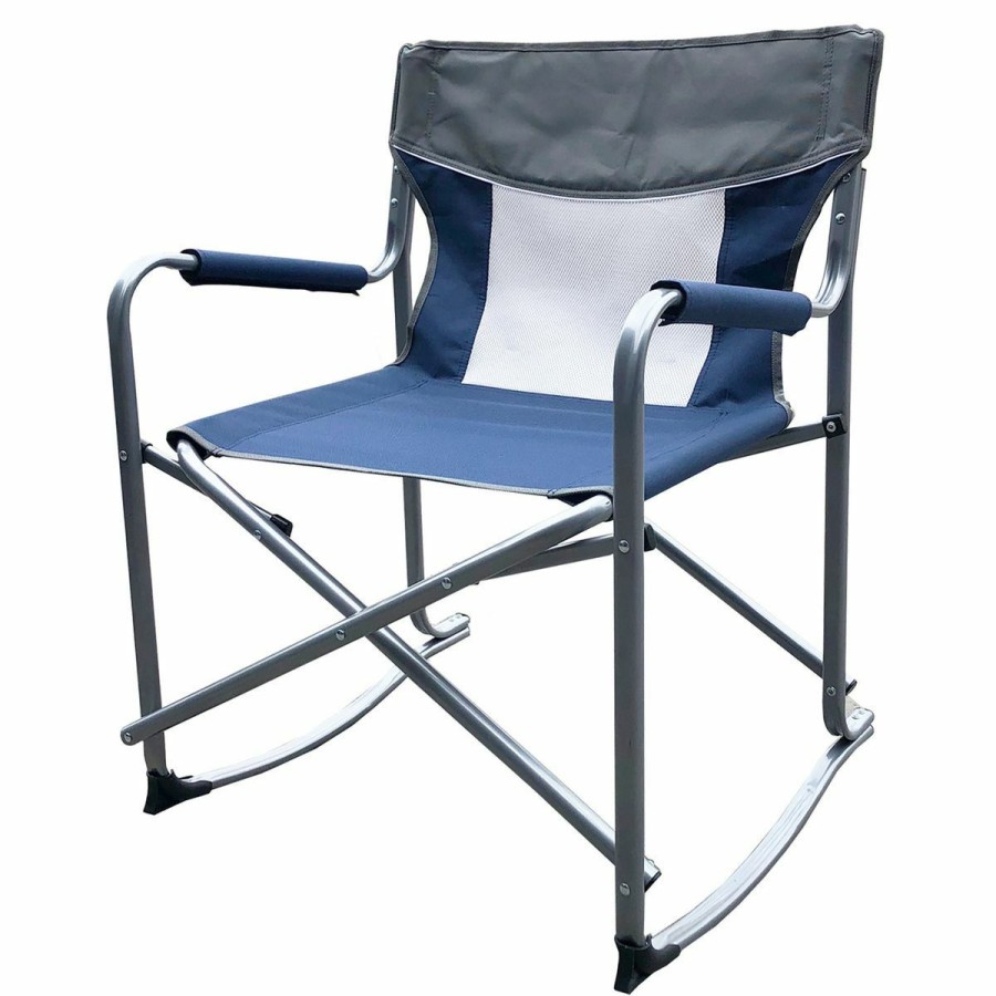 Camping & Outdoor Gear * | World Famous Sports Rocking Director Chair, Blue, Q-Dir-Rock