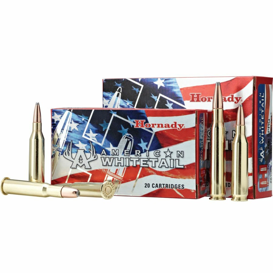 Gun Supplies, Storage & Ammunition * | Hornady 30-30 Win American Whitetail Interlock Rifle Ammunition, 20-Count, 80801