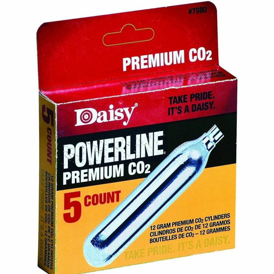 Bb & Air Guns & Accessories * | Daisy Powerline Premium 12 Gram Co2 Cylinders, 5-Count, 997580-611