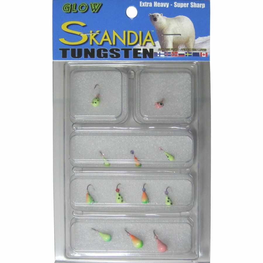 Fishing Gear * | K&E Tungsten Jig 12-Piece Glow, Assorted, Fkwskpg