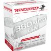 Gun Supplies, Storage & Ammunition * | Winchester 380 Auto 95 Grain Full Metal Jacket Ammo, 200-Round, Usa380W