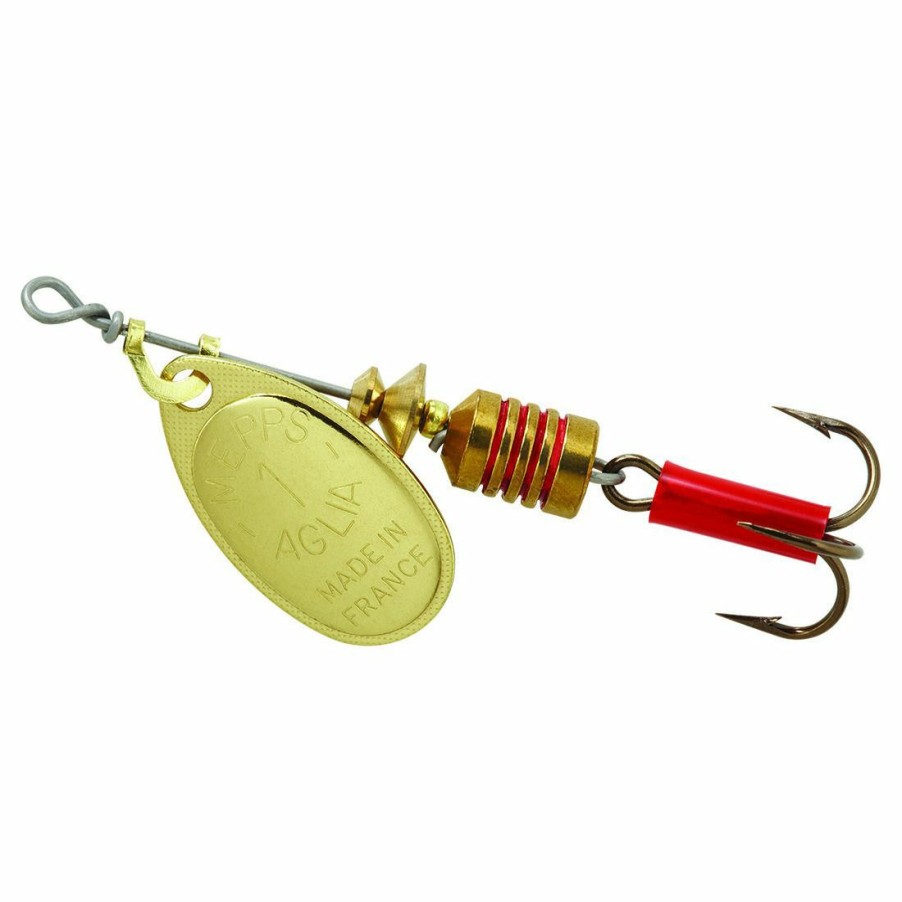 Fishing Gear * | Mepps Aglia Plain Treble Gold Blade #1 (1/8 Oz), B1 G