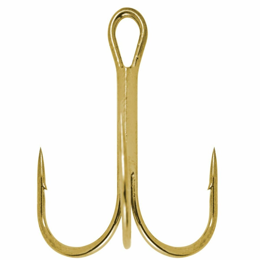 Fishing Gear * | South Bend Gold Treble Hooks, Size 16, 4-Pack, 296251