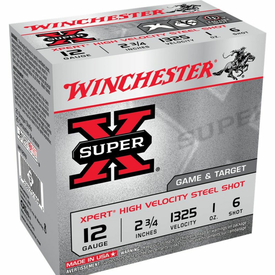 Gun Supplies, Storage & Ammunition * | Winchester 12 Gauge Xpert High Velocity Steel Shot Ammo, 25-Round, We12Gt6