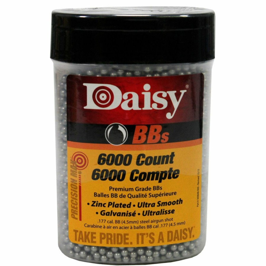 Bb & Air Guns & Accessories * | Daisy Zinc Plated Bbs, 6000-Count, 4-Pack, 980060-444