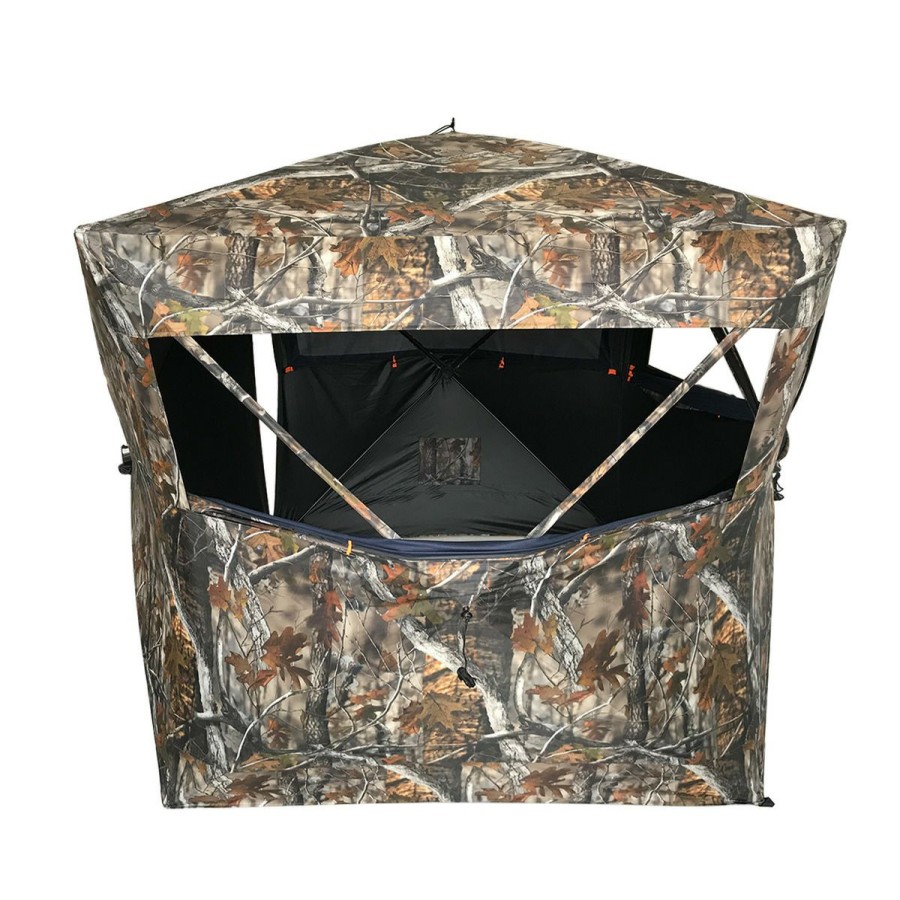 Hunting Gear * | Naturescape 3 Person Camo Hunting Blind With See Through Walls And Surround View, Nehb-3