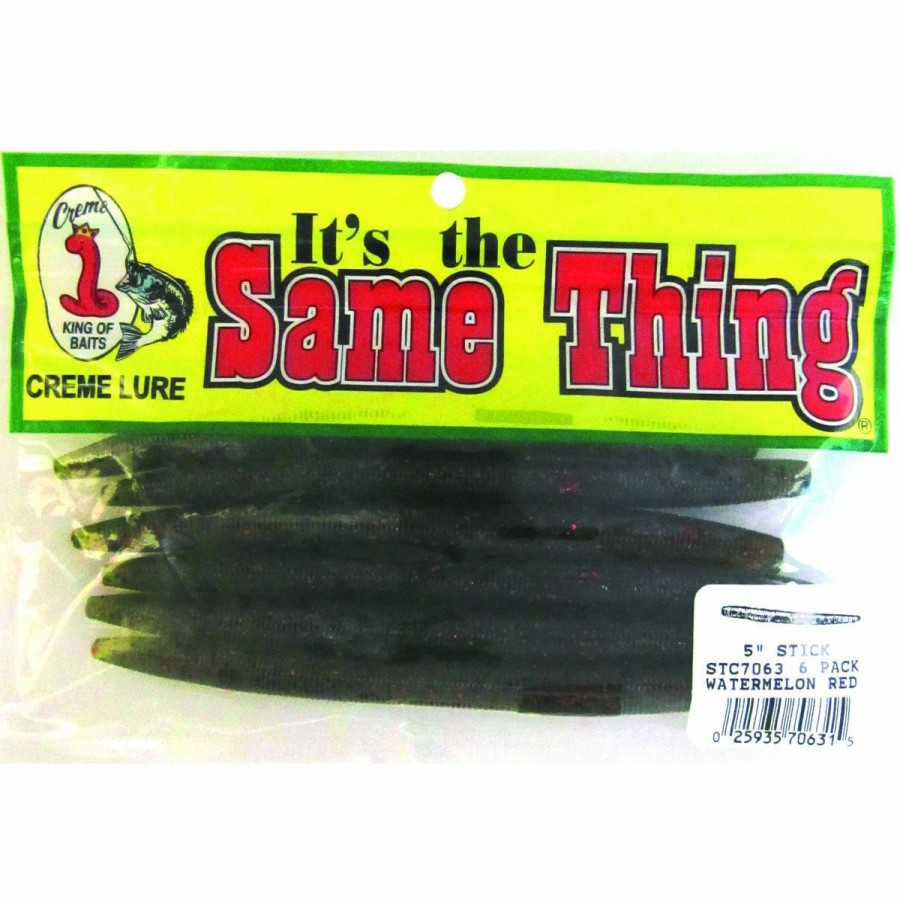 Fishing Gear * | Creme Stick Worm, 5 In, Watermelon/Red, 75196