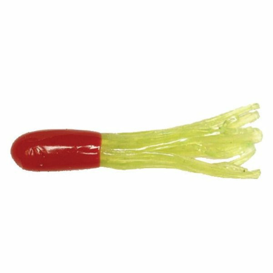 Fishing Gear * | Big Bite Baits Crappie Tube, 1.5 In, Red/Chartreuse, 10-Pack, 15Crtu02