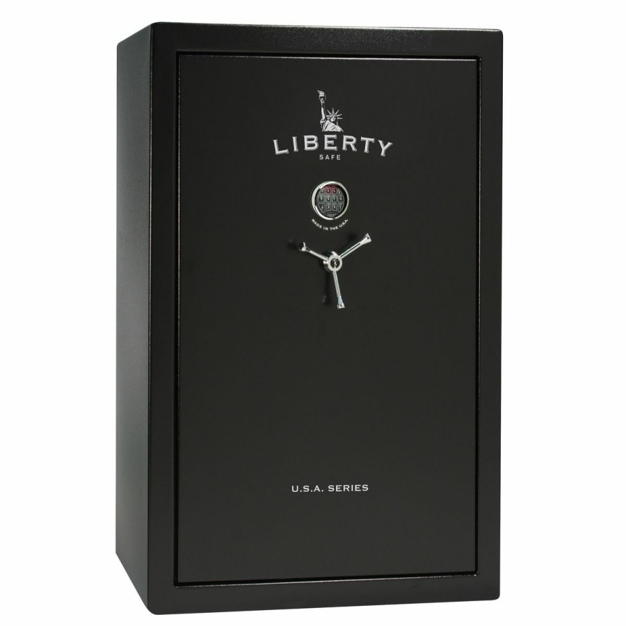 Gun Supplies, Storage & Ammunition * | Liberty Safe Usa 48-Gun Black E-Lock Safe, Black Textured, Us48-Bkt-60E