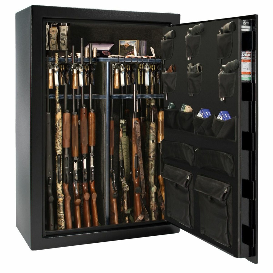 Gun Supplies, Storage & Ammunition * | Liberty Safe Usa 48-Gun Black E-Lock Safe, Black Textured, Us48-Bkt-60E