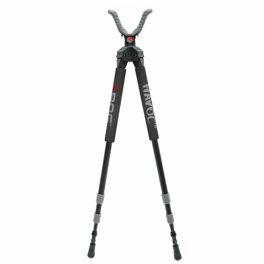 Gun Supplies, Storage & Ammunition * | Bog Havoc Shooting Stick Bipod, Black, 1100478