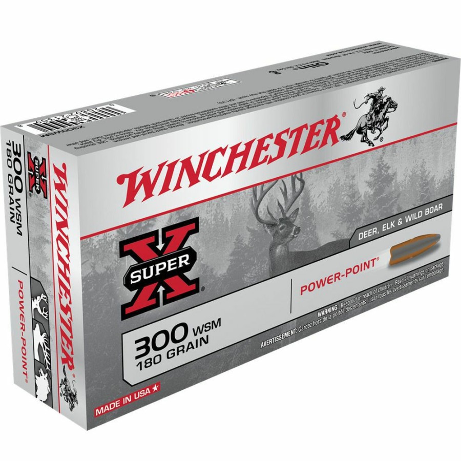 Gun Supplies, Storage & Ammunition * | Winchester 300 Wsm 180 Grain Power-Point Ammo, 20-Round, X300Wsm