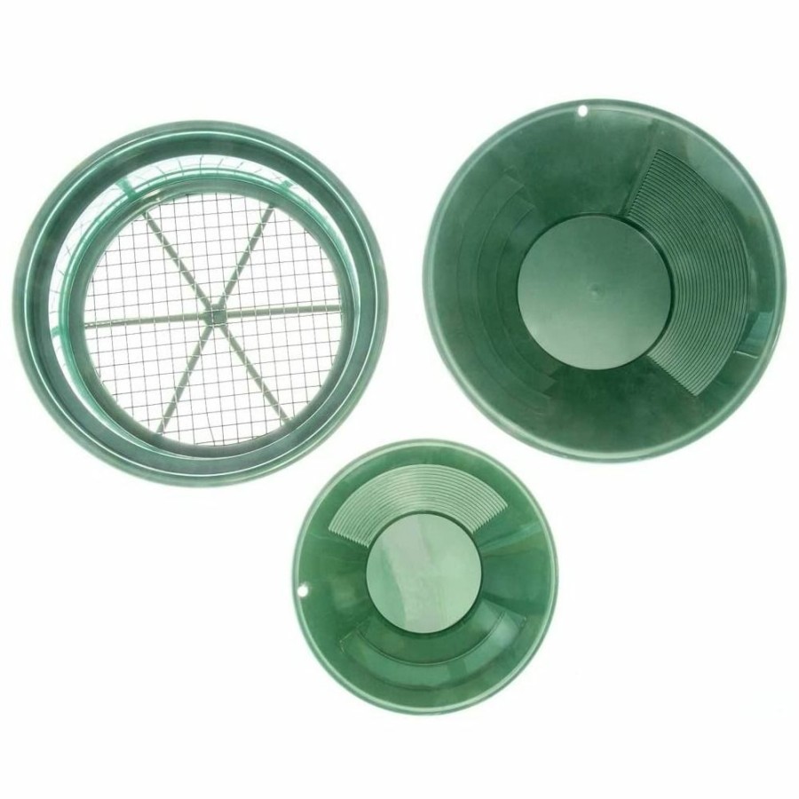 Camping & Outdoor Gear * | Se Prospector'S Choice Gold Panning Kit And 2 Green Pans, 7-Piece, Gp5Kit107