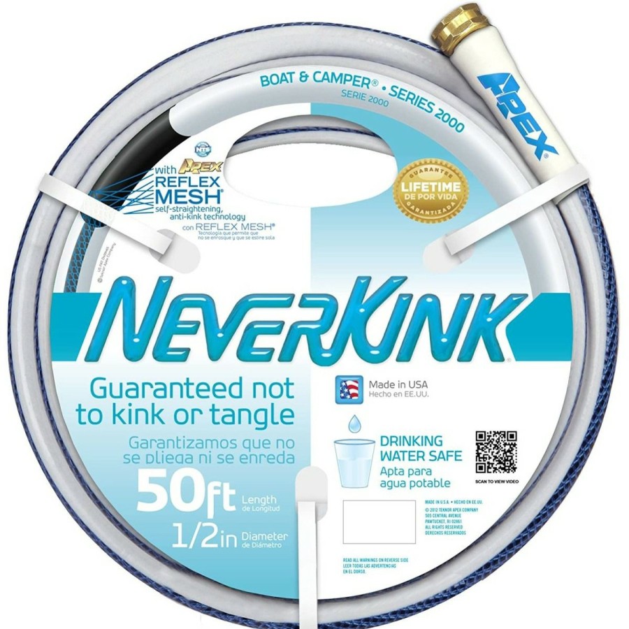 Sport Vehicles & Boating * | Apex Neverkink Boat & Camper Hose, 1128890, 1/2 In X 50 Ft