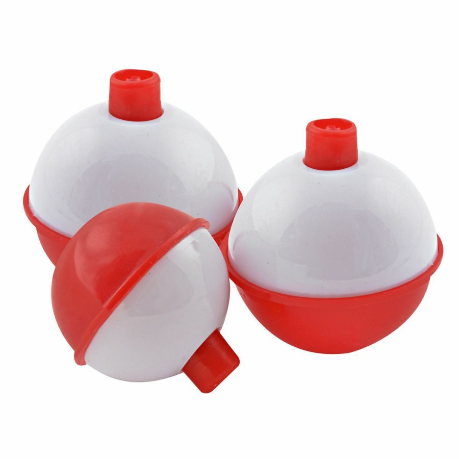 Fishing Gear * | South Bend Push Button Float, 1 1/4 In, Red/White, 159194