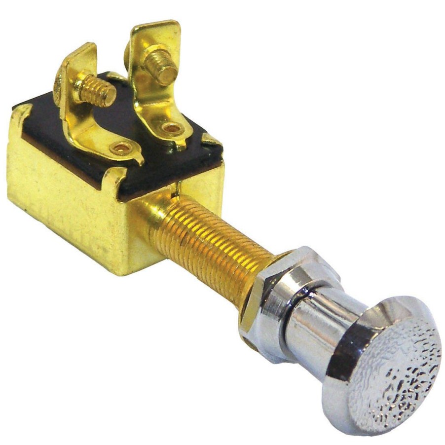 Sport Vehicles & Boating * | Shoreline Marine Brass Push / Pull Switch 2-Position, 65079