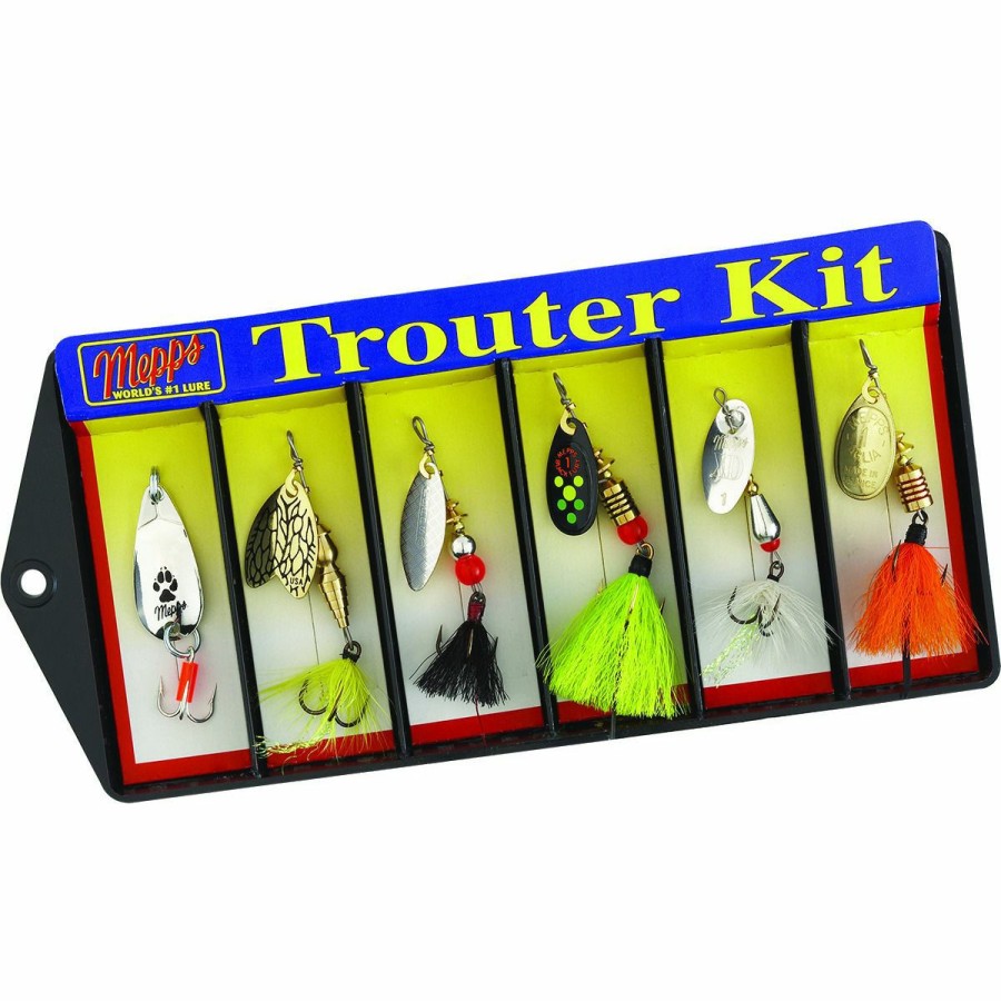 Fishing Gear * | Mepps Trouter Kit 6 Lure Plain And Dressed Treble Hook Assortment, K1D