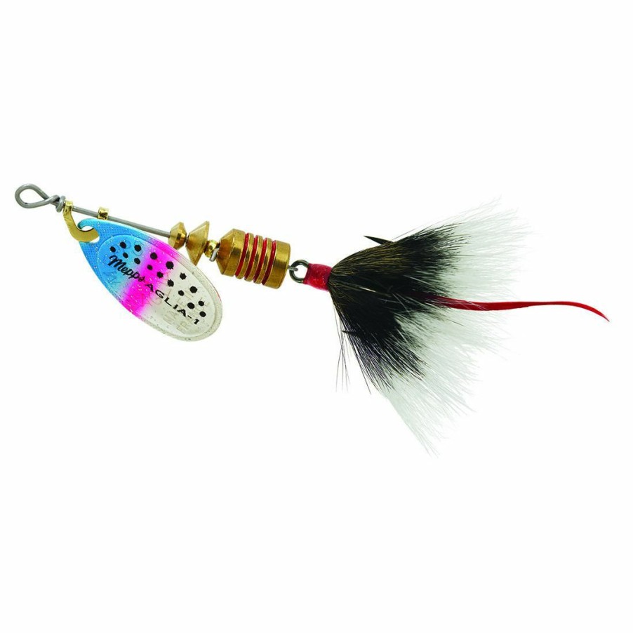 Fishing Gear * | Mepps Aglia Dressed Treble Rainbow Trout Blade With Grey Tail #1 (1/8 Oz), B1St Rbt-G