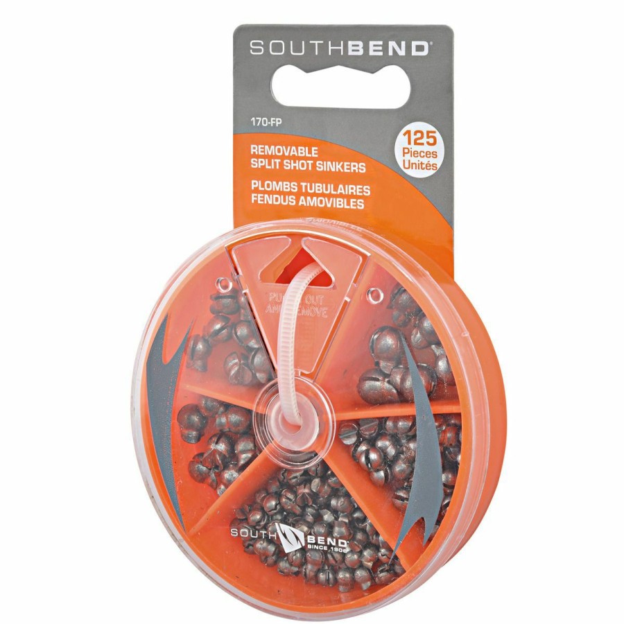 Fishing Gear * | South Bend Split Shot Sinker Assortment, 125-Piece, 169664