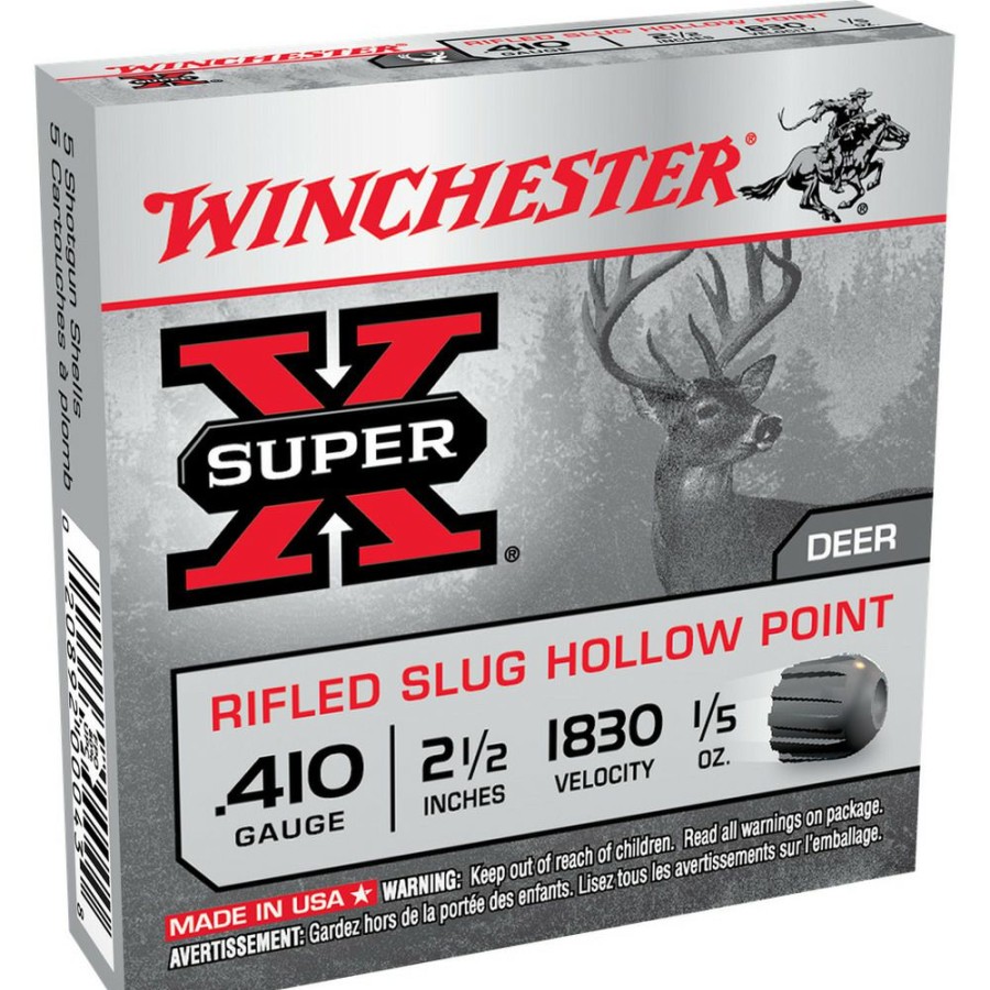 Gun Supplies, Storage & Ammunition * | Winchester .410 Gauge Rifled Slug Hollow Point Ammo, 5-Round, X41Rs5