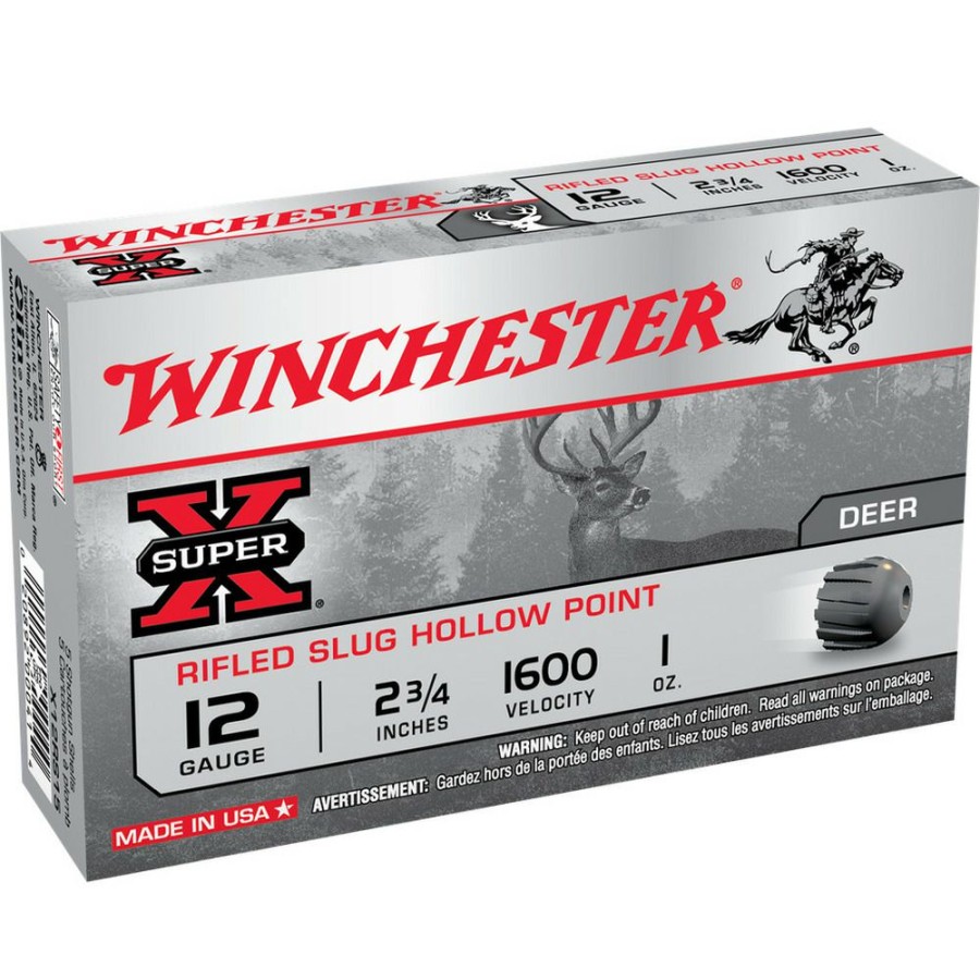 Gun Supplies, Storage & Ammunition * | Winchester 12 Gauge Rifled Slug Hollow Point Ammo, 5-Round, X12Rs15