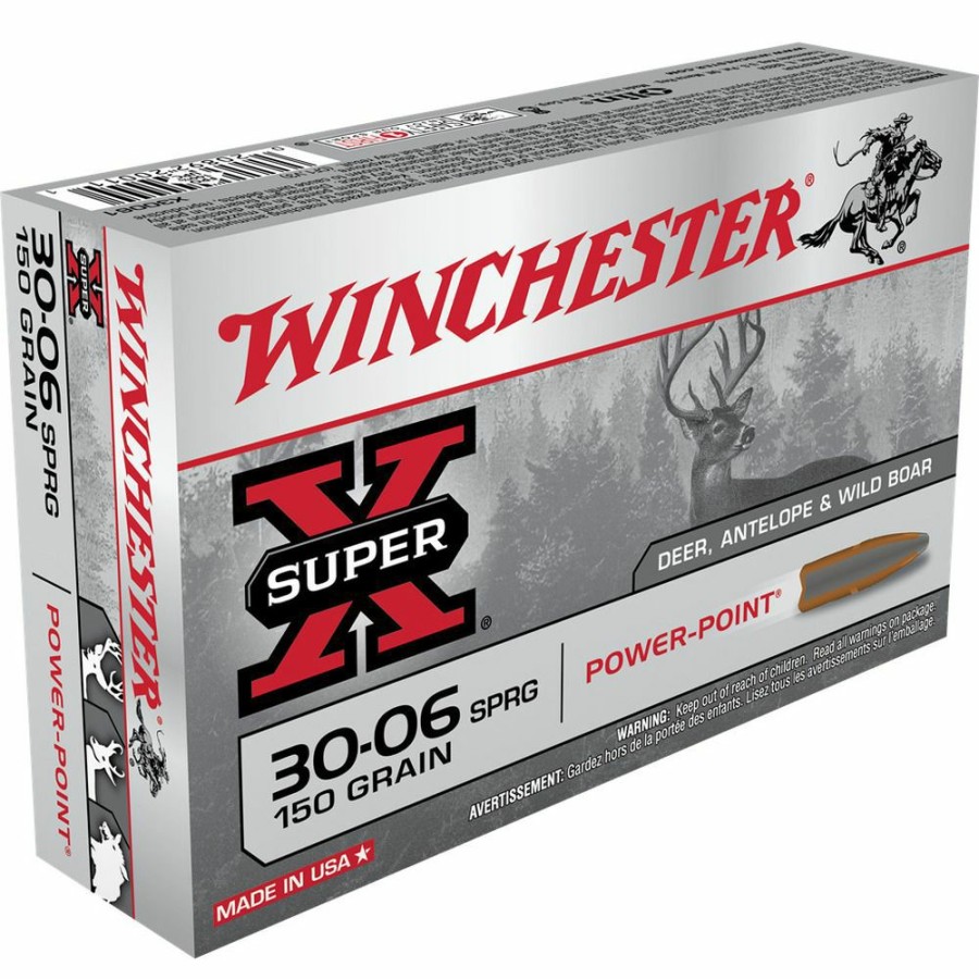 Gun Supplies, Storage & Ammunition * | Winchester 30-06 Sprg 150 Grain Power-Point Ammo, 20-Round, X30061