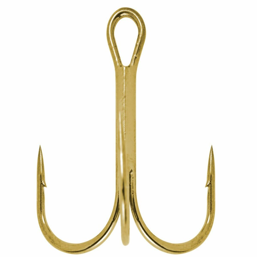 Fishing Gear * | South Bend Gold Treble Hooks, Size 18, 4-Pack, 296269