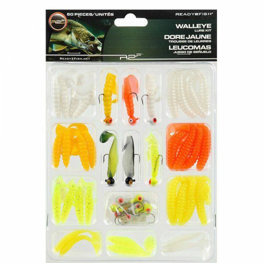 Fishing Gear * | Ready 2 Fish Walleye Jig Soft Bait Kit, R2Fk2-Wleye