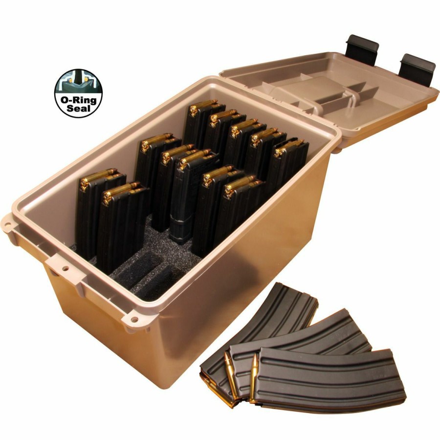 Gun Supplies, Storage & Ammunition * | Mtm Case-Gard Tactical Mag Can For 223, 5.56 Mag, Holds 15 30-Rd Mag., Dark Earth, Tmc15