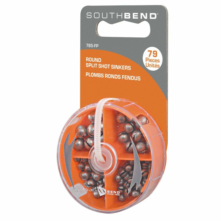 Fishing Gear * | South Bend Round Split Shot Sinker Sinker Kit, 79-Piece, 323618