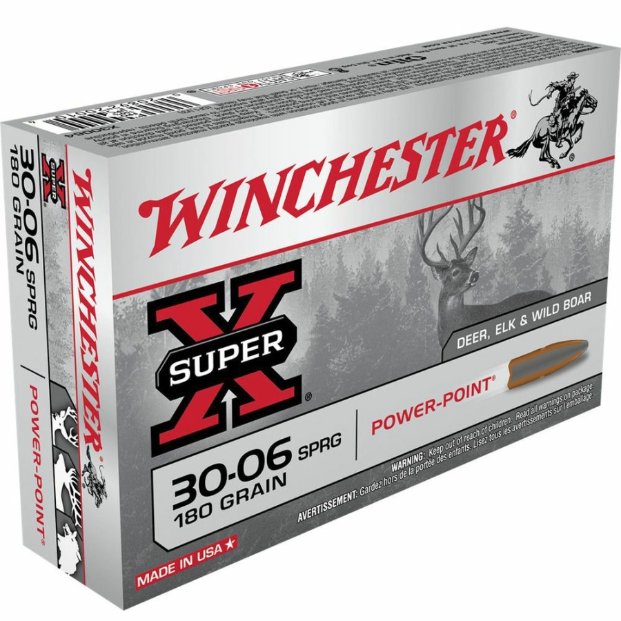 Gun Supplies, Storage & Ammunition * | Winchester 30-06 Sprg 180 Grain Power-Point Ammo, 20-Round, X30064