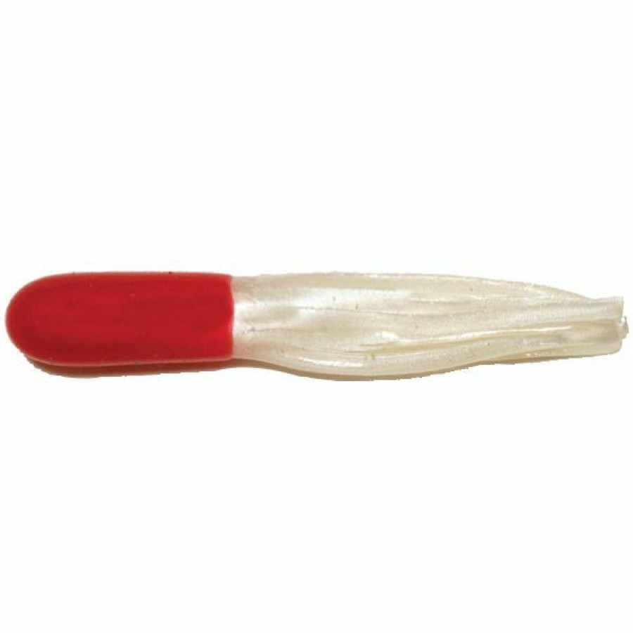 Fishing Gear * | Big Bite Baits Crappie Tube, 1.5 In, Red/Pearl, 10-Pack, 15Crtu11