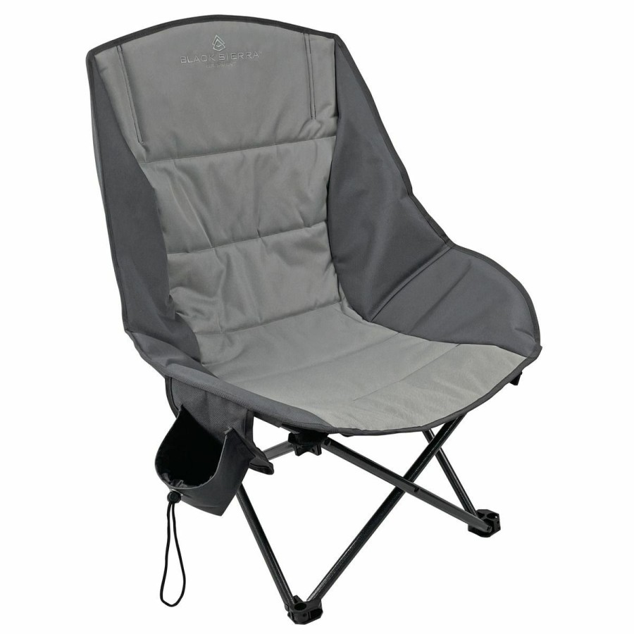 Camping & Outdoor Gear * | Black Sierra Equipment Event Padded Scoop Chair, Grey, Yqch-002-Gry-Bse