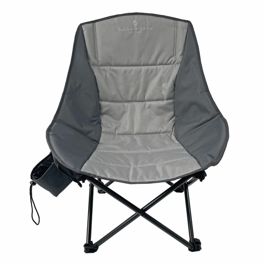 Camping & Outdoor Gear * | Black Sierra Equipment Event Padded Scoop Chair, Grey, Yqch-002-Gry-Bse