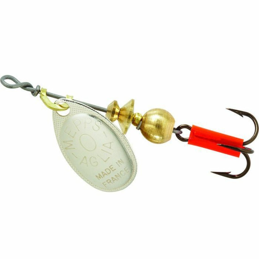 Fishing Gear * | Mepps Aglia Plain Treble Silver Blade #0 (1/12 Oz), B0 S