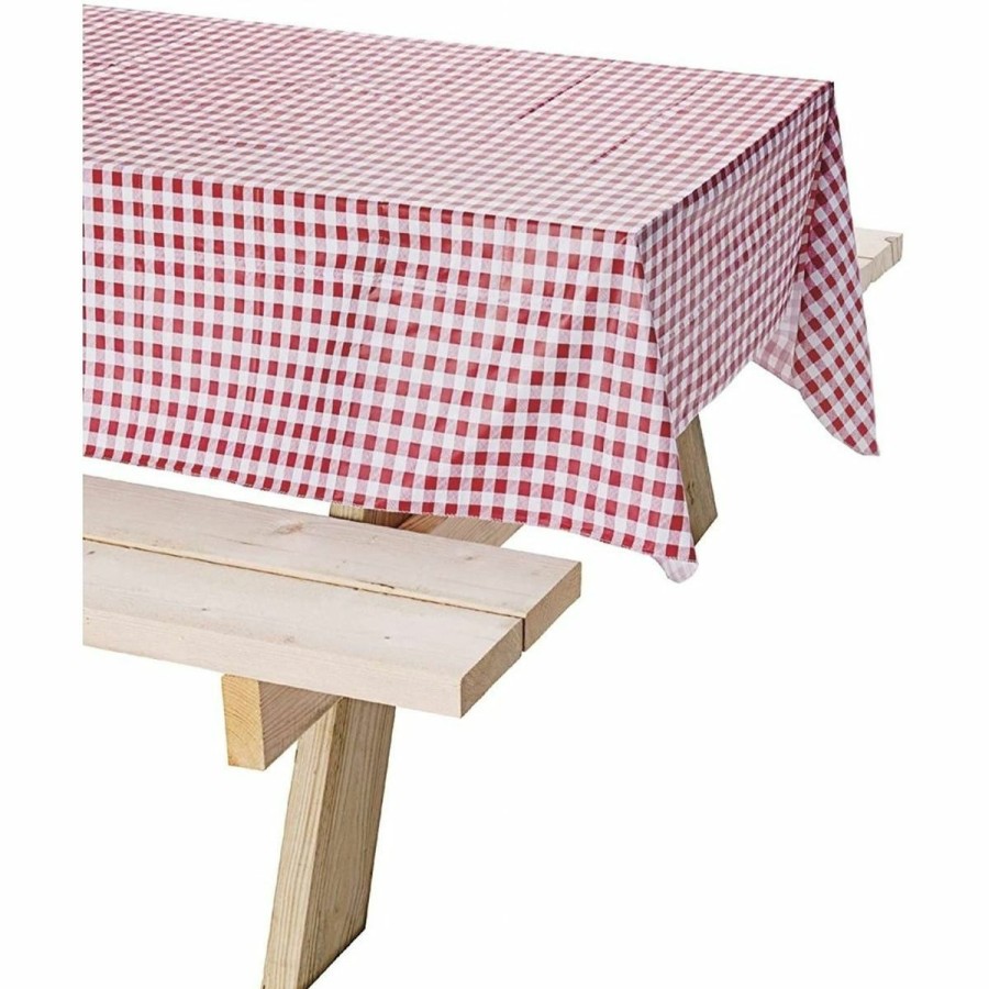 Camping & Outdoor Gear * | Coleman Vinyl Tablecloth, Red/White Checkard, 2000014859