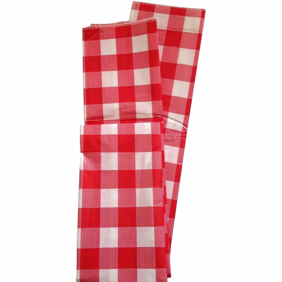 Camping & Outdoor Gear * | Coleman Vinyl Tablecloth, Red/White Checkard, 2000014859